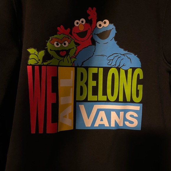 Vans Sesame Street Colab We All Belong Hoodie Youth Size 6 - Picture 3 of 4
